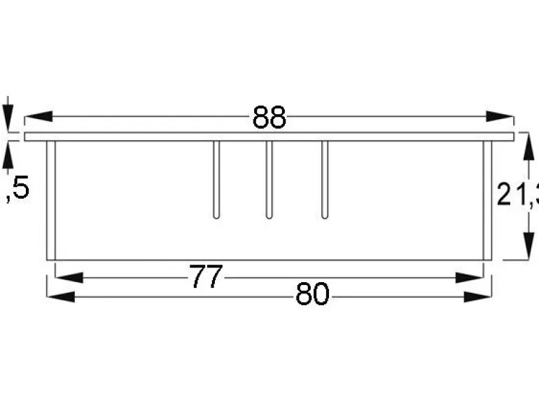 OK-LINE Kabeldurchlass Zink verchromt poliert 67 mm