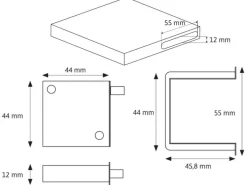 OK-LINE Türkontaktschalter Piezo 12/24 V weiss Kunststoff