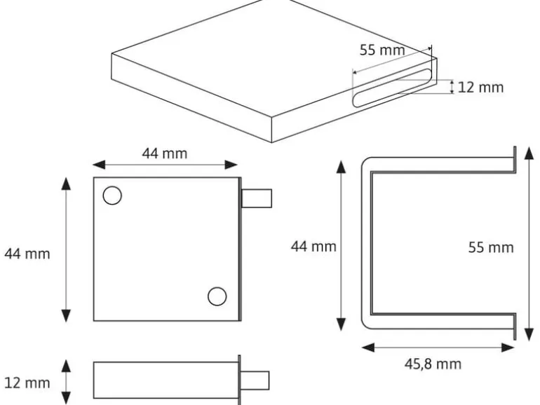 OK-LINE Türkontaktschalter Piezo 12/24 V weiss Kunststoff