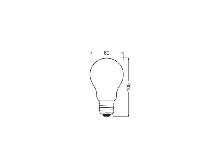 OSRAM Lampe Clas A 60, 4W, E27, Warmweiss (WW)
