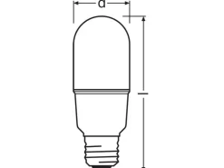 OSRAM Lampe Star CL Stick, 10W, E27 Warmweiss (WW)