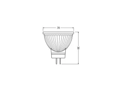 OSRAM Lampe Star MR11, 4.2W, GU4 Warmweiss (WW)