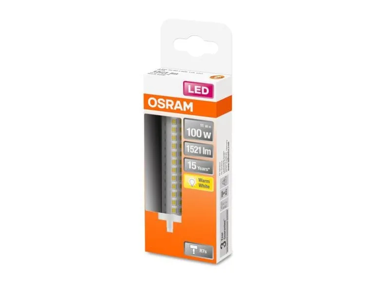 OSRAM Lampe Star Slim Line 118, 11W, R7 s Warmweiss (WW)