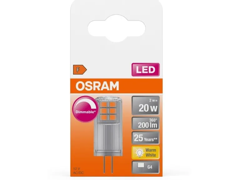 OSRAM Lampe Superstar Pin 20, 2W, G4 Warmweiss (WW)