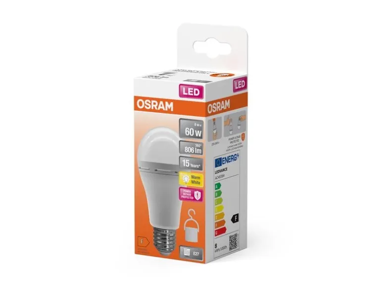 OSRAM LEDCLA60RECH 8W 827 230 V E27 6 x 1 E27, 806 lm, 8W, 230 V