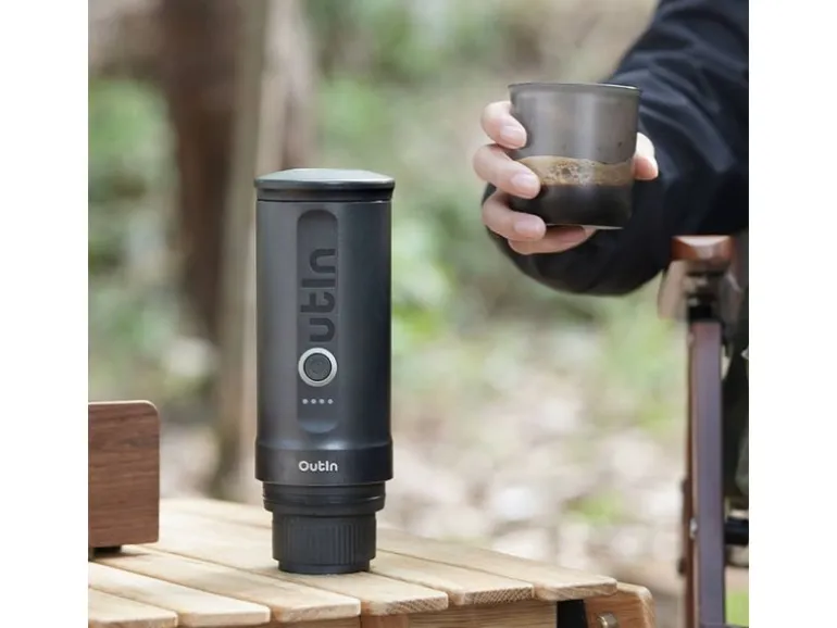 OUTIN Reisekaffeemaschine Nano Space Grau