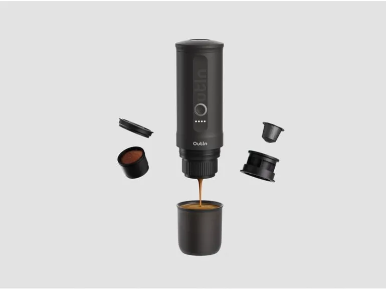 OUTIN Reisekaffeemaschine Nano Space Grau