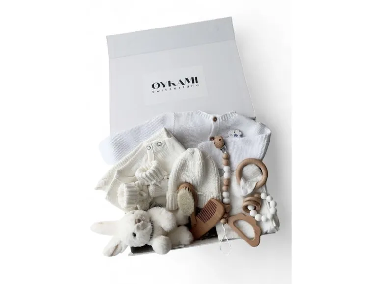Oykami Baby Geschenkbox Weiss Verona Hase Weiss
