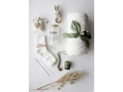 Oykami Mama und Baby Geschenkbox Weisse Decke «Kapstadt» Weiss/Grün