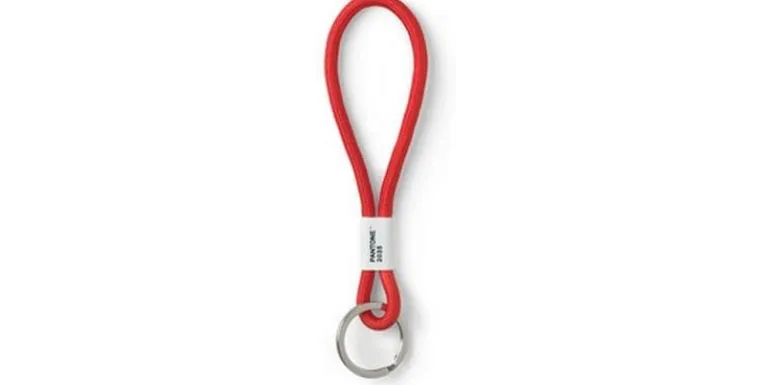 Pantone by Copenhagen Design Schlüsselanhänger Key Chain Short Nylon Rot 18 cm kurz