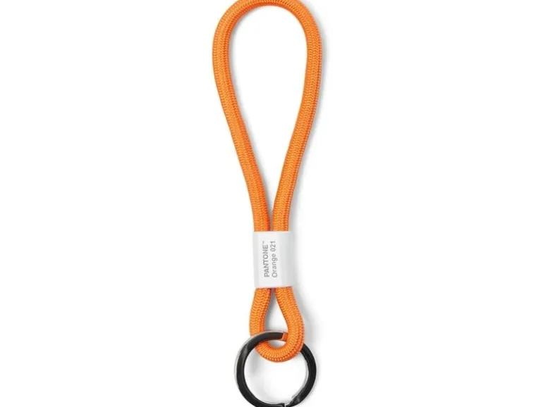Pantone by Copenhagen Design Schlüsselanhänger Key Chain Short Nylon Metall Orange 18 cm
