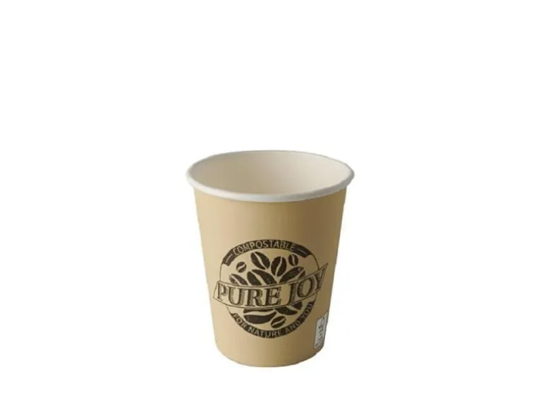 Papstar Einweg-Kaffeebecher Pure 200 ml 50 Stück, Crème