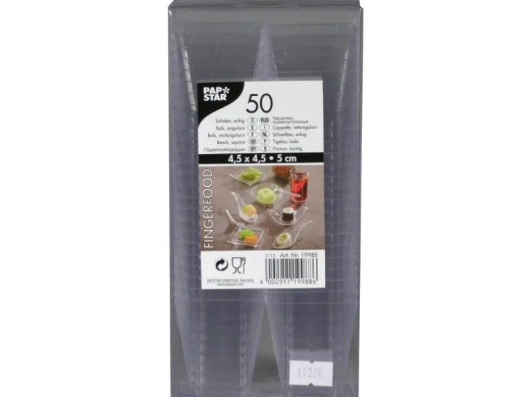 Papstar Fingerfood-Schale 50 ml, 50 Stück, Transparent