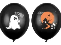 Partydeco Ballons Gespenst 30 cm, 50 Stk. Schwarz