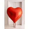 Partydeco Folienballon Herz, Rot, 136 x 129 cm, 1 Stück
