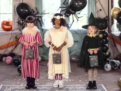 Partydeco Geschenkbox Fledermäuse Schwarz
