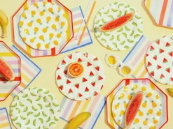 Partydeco Papierservietten Streifen 33 cm x 33 cm