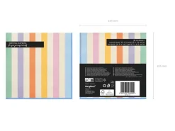 Partydeco Papierservietten Streifen 33 cm x 33 cm
