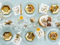 Partydeco PartyDeco Servietten 50th Birthday, 20er-Set 33 cm x 33 cm