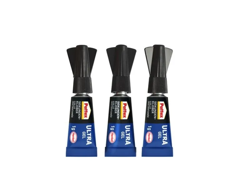 Pattex Sekundenkleber Ultra Gel Mini Trio 3 x 1 g, Transparent