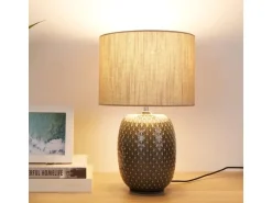 Pauleen Tischleuchte Pretty Classy 1x E27 Dunklelgrau/Beige