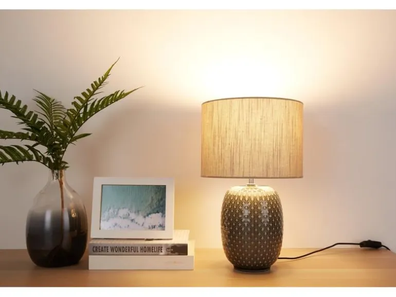 Pauleen Tischleuchte Pretty Classy 1x E27 Dunklelgrau/Beige