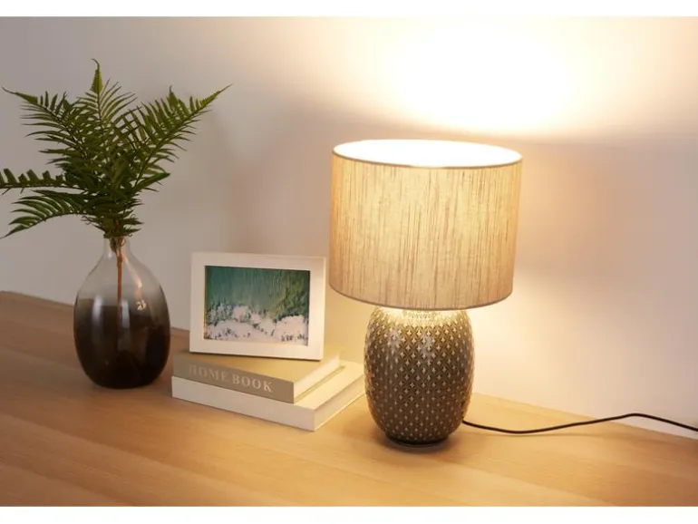 Pauleen Tischleuchte Pretty Classy 1x E27 Dunklelgrau/Beige