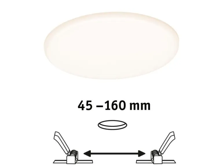 Paulmann Einbauleuchte Veluna VariFit Ø 185 3000 K, Weiss