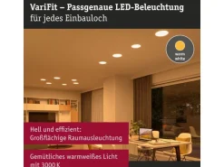 Paulmann Einbauleuchte Veluna VariFit Ø 185 3000 K, Weiss