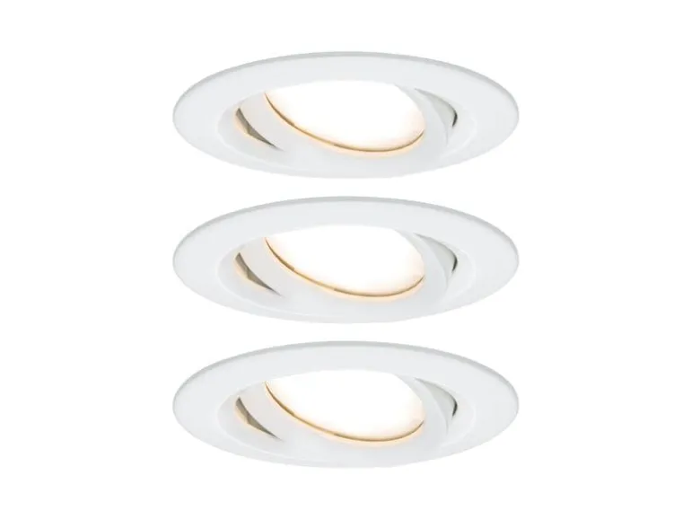 Paulmann Einbauspot Nova Plus Coin Set, 3 x 6 W, 2700 K, Weiss