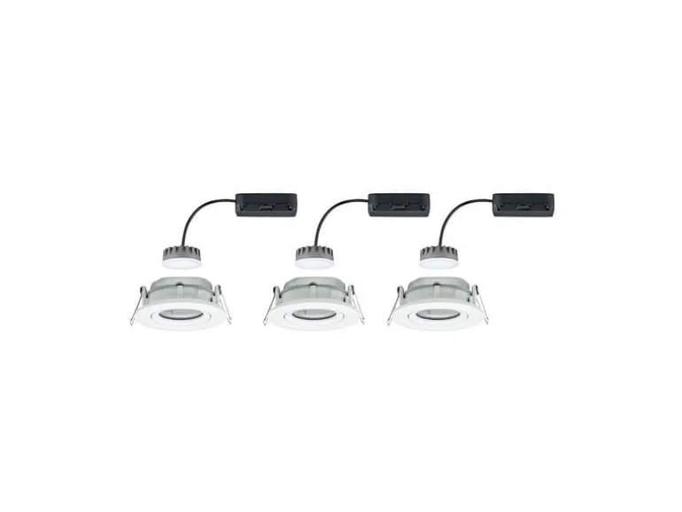 Paulmann Einbauspot Nova Plus Coin Set, 3 x 6 W, 2700 K, Weiss