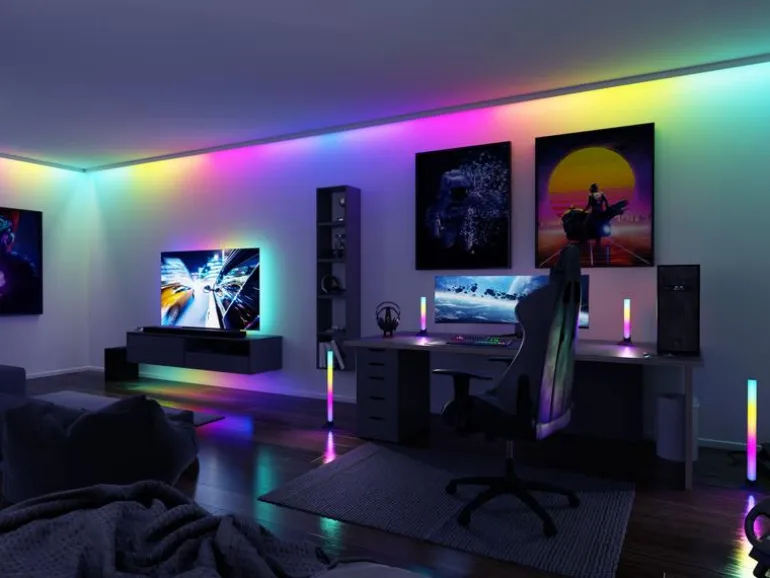 Paulmann EntertainLED Lightbar Dynamic RGB, 30 cm, Schwarz, 2er Set