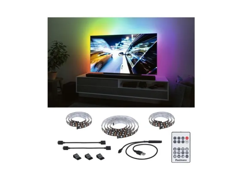 Paulmann EntertainLED USB Strip TV-Beleuchtung RGB+, 65"