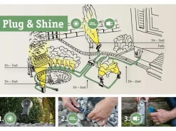 Paulmann Gartenspot Plug & Shine Plantini 45° 3000 K, Starterset