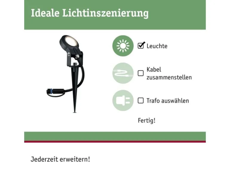 Paulmann Gartenspot Plug & Shine Sting 100° 3000 K, Erweiterung