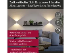 Paulmann LED Akkuwandleuchte Zorik 2700K dimmbar Weiss