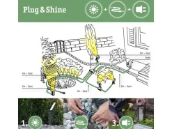 Paulmann LED Lichterkette Plug & Shine Yuna 12.4 m, RGB, Schwarz