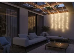Paulmann LED Lichterkette Plug & Shine Yuna 7.4 m, Warmweiss, Schwarz