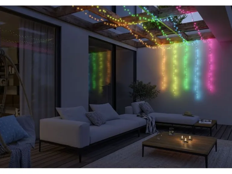 Paulmann LED Lichterkette Plug & Shine Yuna 7.4 m, RGB, Schwarz