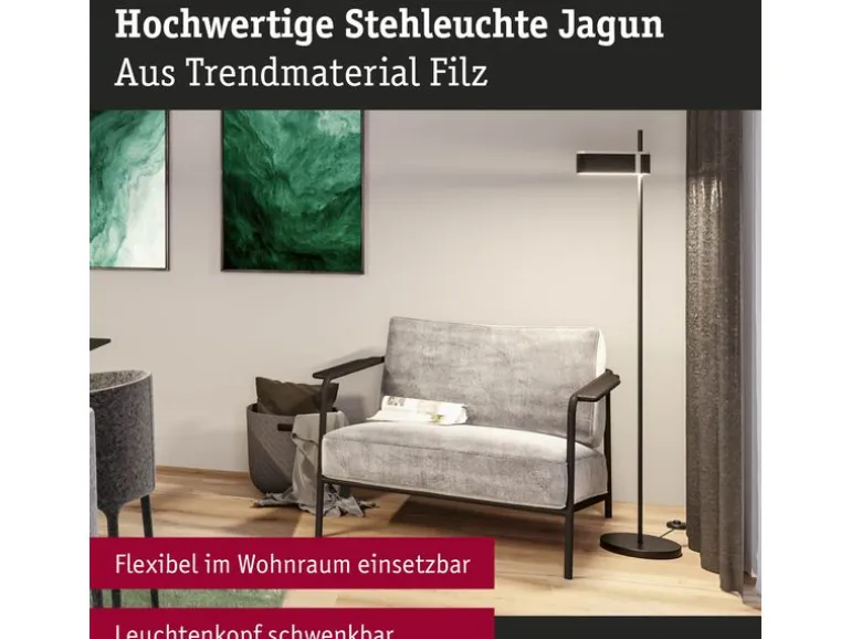 Paulmann LED Stehleuchte Jagun 2700K 20.4W Anthrazit