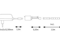 Paulmann LED-Stripe FlexLED 3D RGB, 1.5 m Basisset