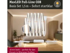 Paulmann LED-Stripe MaxLED 500 Basis Set COB, 2700 K, 1.5 m, Silber