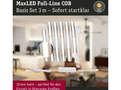 Paulmann LED-Stripe MaxLED 500 Basis Set COB, 2700 K, 1.5 m, Silber