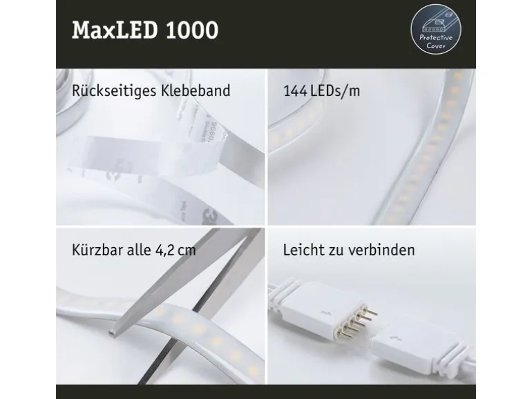 Paulmann LED-Stripe MaxLED 1000 6500 K, 3 m Basisset