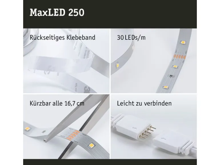 Paulmann LED-Stripe MaxLED 250 RGBW, 3 m Basisset
