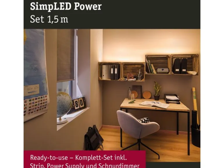 Paulmann LED-Stripe SimpLED Power 3000 K, 1.5 m Set