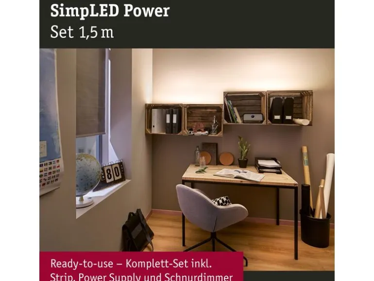 Paulmann LED-Stripe SimpLED Power 4000 K, 1.5 m Set