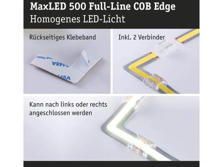Paulmann MaxLED 500 LED Strip Full-Line COB Edge 90°