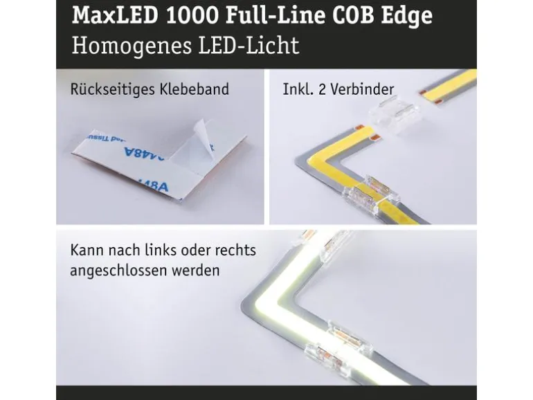 Paulmann MaxLED 1000 LED Strip Full-Line COB Edge 90°