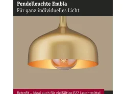 Paulmann Pendelleuchte Embla II E27 Gold Metall Metall